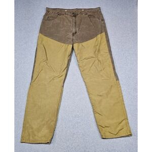 Wrangler Rugged Wear Upland Hunting Brush Pants Size 42x32 Brown Tan Outdoor